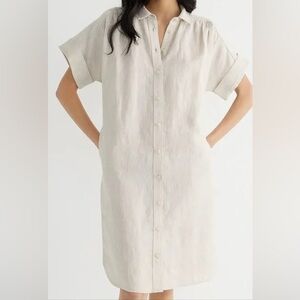 J. Crew Relaxed-fit short-sleeve Baird McNutt Irish linen shirt-dress 100% linen
